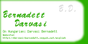 bernadett darvasi business card